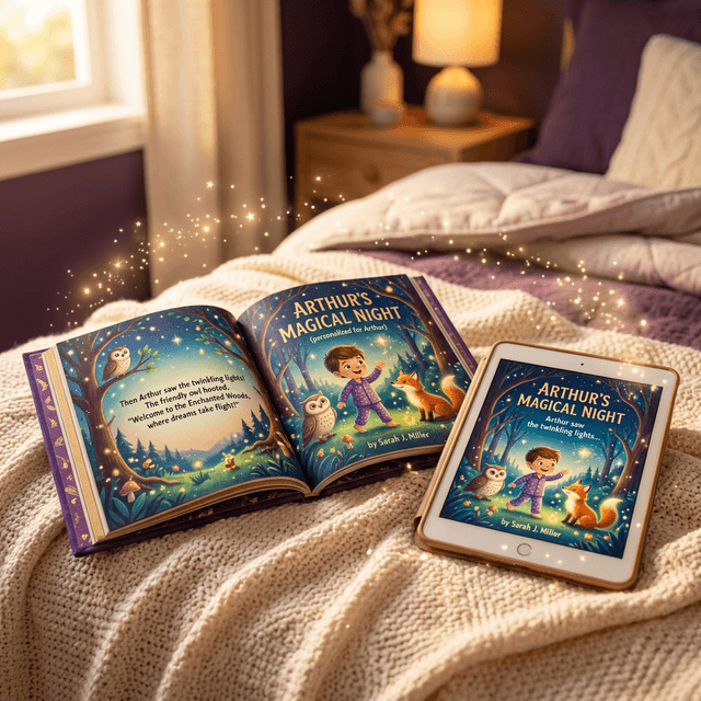 Digital and physical versions of a personalized children's storybook